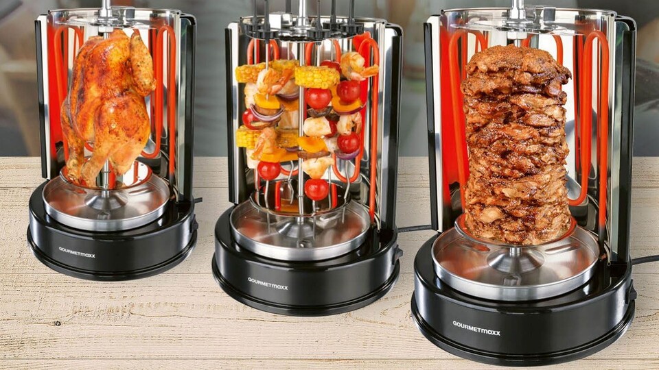 Gleichmäßig gebräunte Hähnchen sind schon echt was Köstliches. Das bedarf zumindest weniger Vorbereitung als ein Dönerspieß.