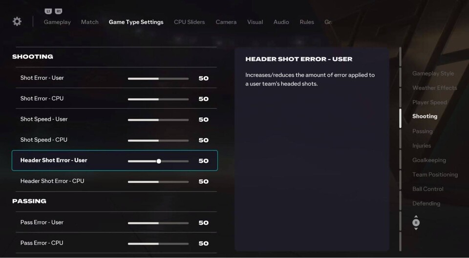 Wenn euch das Authentic Gameplay nicht direkt überzeugt, könnt ihr auch manuell nachjustieren.