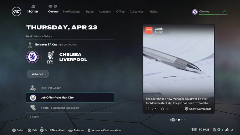 Endlich gibts im Karrieremodus ein echtes Trainer-Karussell.