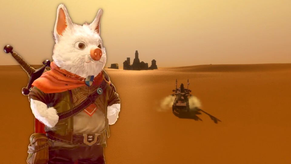 Als eine Art Hasen-Schwein erkunden wir in Earthlock 2 eine riesige Wüste.