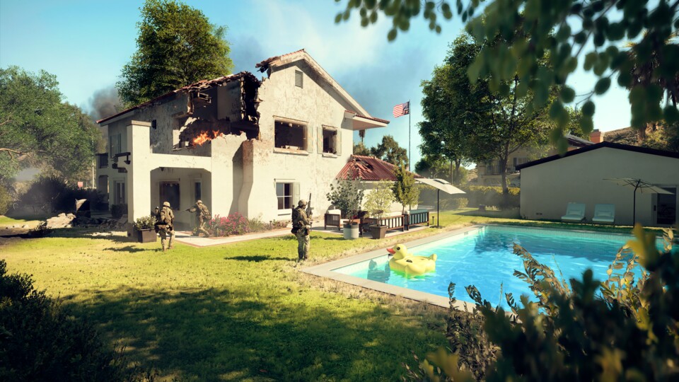 Die Wohnhäuser auf Eastwood lassen sich fast komplett zerschießen.