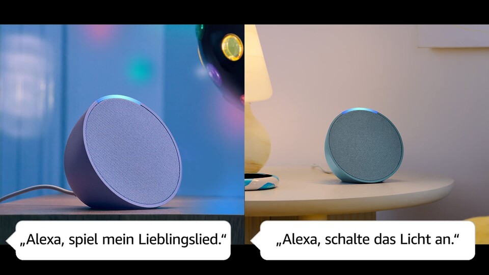 Dank Alexa kann der Echo Pop einige Dinge für euch erledigen, während ihr gemütlich auf dem Sofa sitzt.