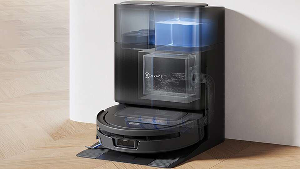 Der ECOVACS DEEBOT T90 MAX PRO hat einen separaten Frisch- und Schmutzwassertank!