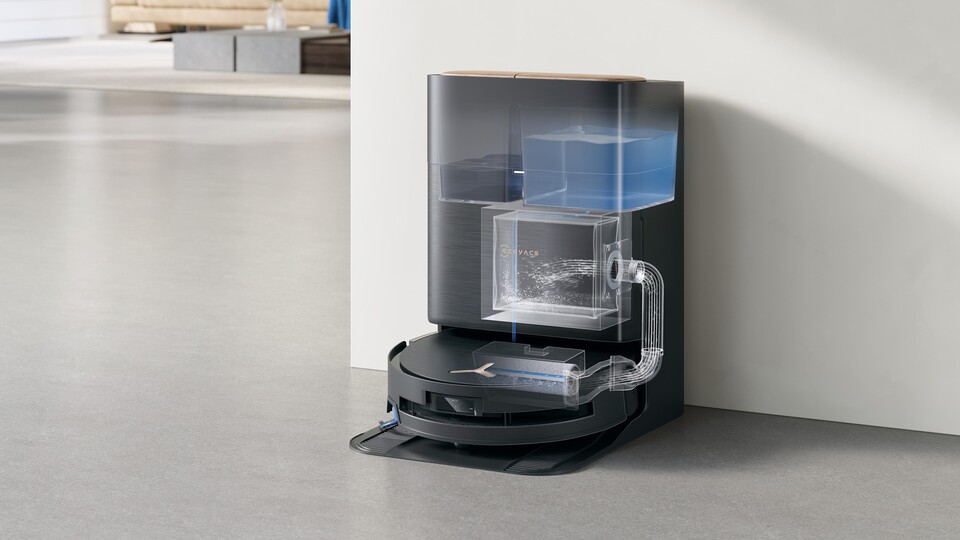 Aussehen ist nicht alles, aber macht doch einiges aus. Das elegante, aber funktionale Design der OMNI-Station hat stabile Griffe für die Wasserbehälter.