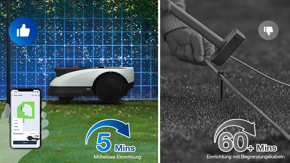Mähroboter ohne Begrenzungsdraht: Der neue Ecovacs GOAT ist in 5 Minuten eingerichtet. So muss das!
