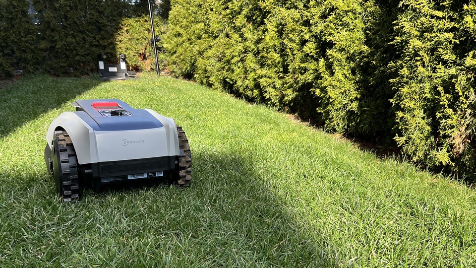 Rechts gut zu sehen: Am Rasenrand bleibt ein kleiner ungemähter Streifen. Bildquelle: M. Kämpfer GameStar Tech.