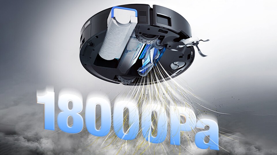 Mit 18.000 Pascal Saugleistung ist dieser Roboter gegen wirklich jede Art von Staub und Haaren einsetzbar.