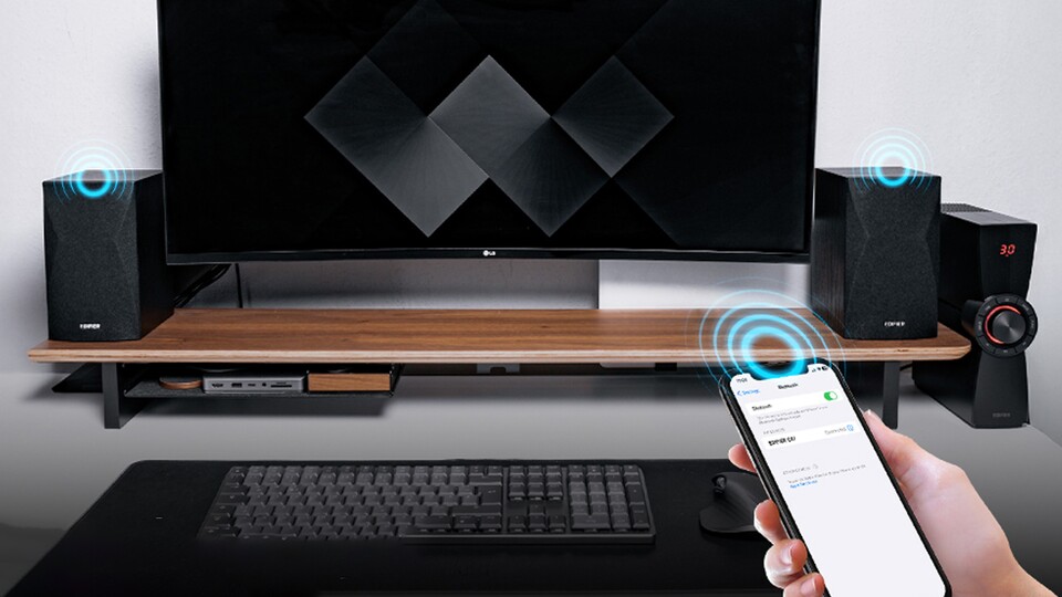 Neben Kabelanschlüssen könnt ihr auch Bluetooth als Verbindungsmethode nutzen.