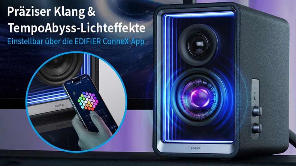 Neben gutem Sound haben die Lautsprecher auch spektakuläre Lichteffekte zu bieten.