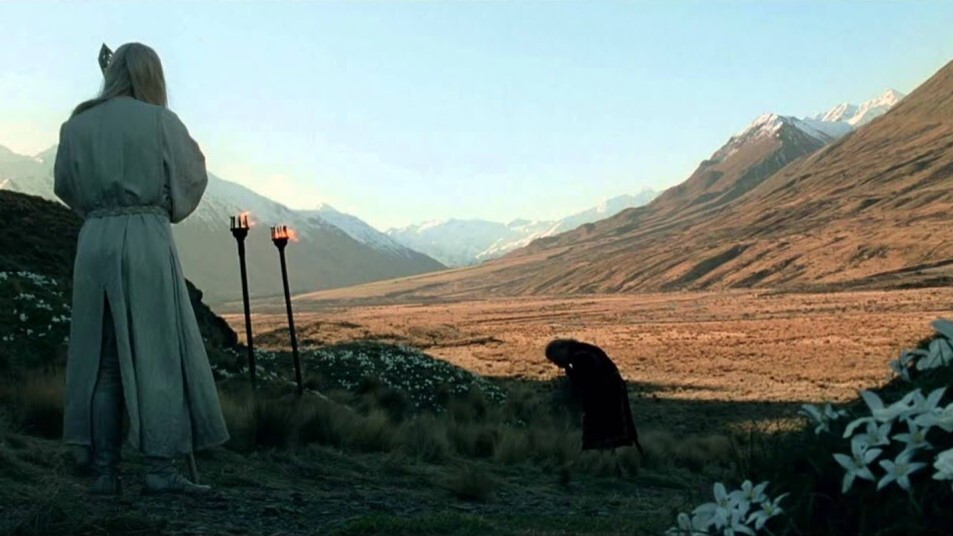 Schon im Film Die Zwei Türme wartet Rohan mit einprägsamen Landschaftspanoramen auf. (Bild: New Line Cinema).