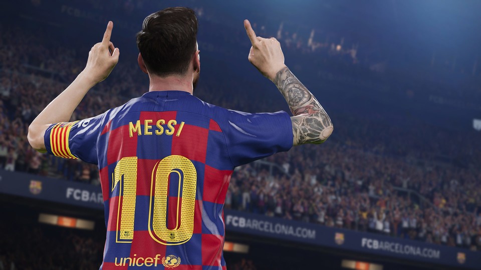 Messi und der FC Barcelona sind weiter das Zugpferd von Pro Evolution Soccer.