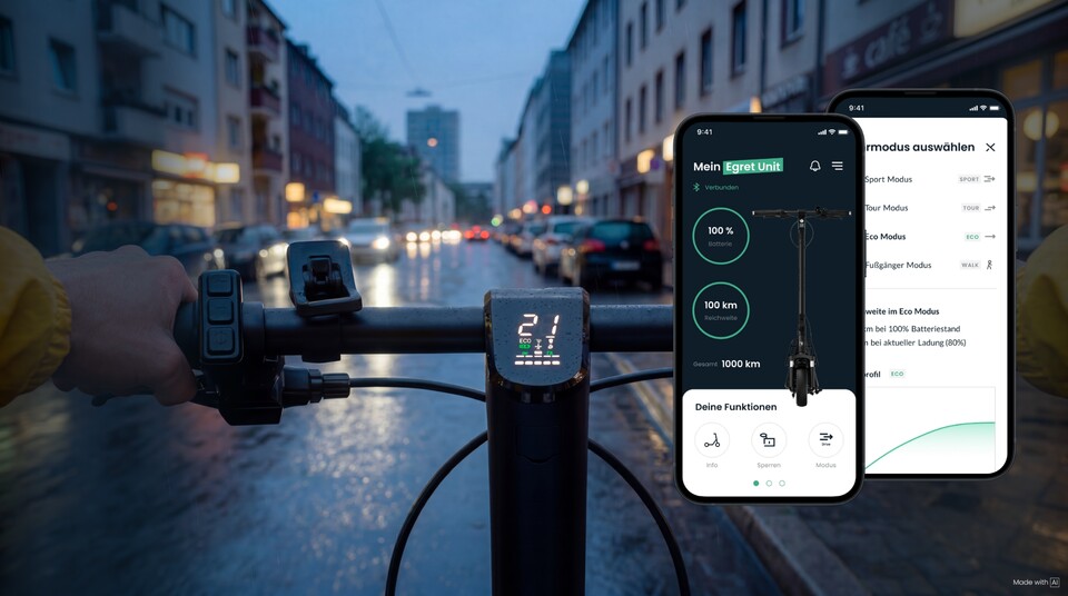 Vom Licht über die Reifen, den Akku bis hin zur App: Der Egret Unit ist ein E-Scooter, den ihr auch noch in 10 Jahren gerne benutzt.