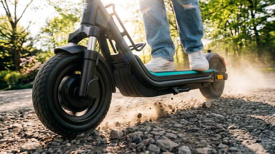 Es gibt E-Scooter, die fahren sich bei der kleinsten Bodenwelle wie Kraut und Rüben. Und es gibt diesen E-Scooter aus Deutschland.