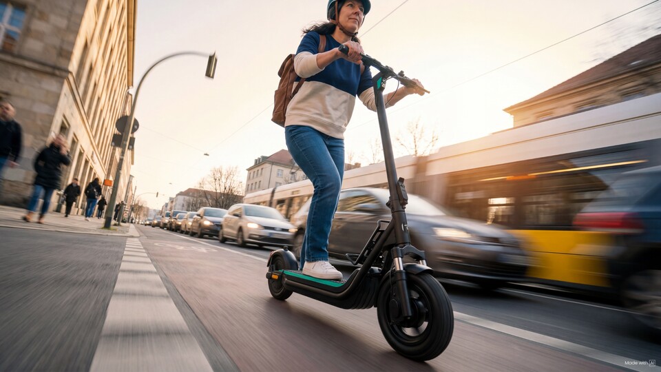 Halleluja! Endlich könnt ihr auch mal mit dem E-Scooter zu DHL fahren.