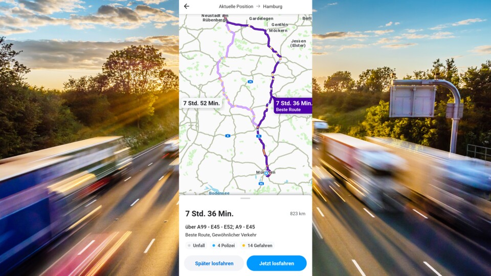 Waze ist vor allem für Autofahrer gedacht, aktuell hat die Google-Maps-Alternative aber Probleme. (Bildquelle: Waze)