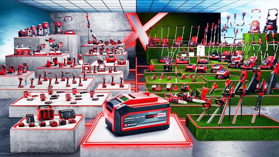 Die Akkus von Einhell passen nicht nur in die Schneefräse, sondern machen sich das ganze Jahr über nützlich.