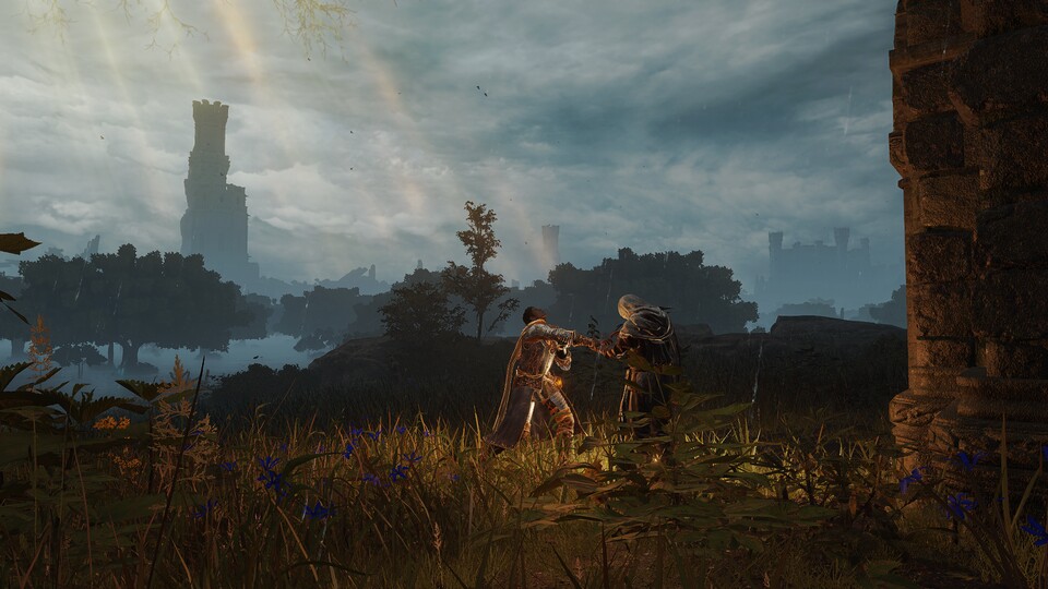 Gnnghghaaa! Nach einer schmerzhaften Prozedur gibt euch Varré die Medaille des Reinblutritters, die euch zum Mohgwyn-Palast teleportiert.