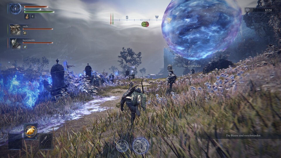 Die bedrohlich schnell herannahende Nacht sorgt für den permanenten Zeitdruck im Spiel. Überzieht sie ein Gebiet, verliert ihr dort permanent Leben.