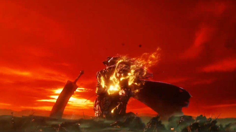 Der Himmel brennt im Trailer von Elden Ring.
