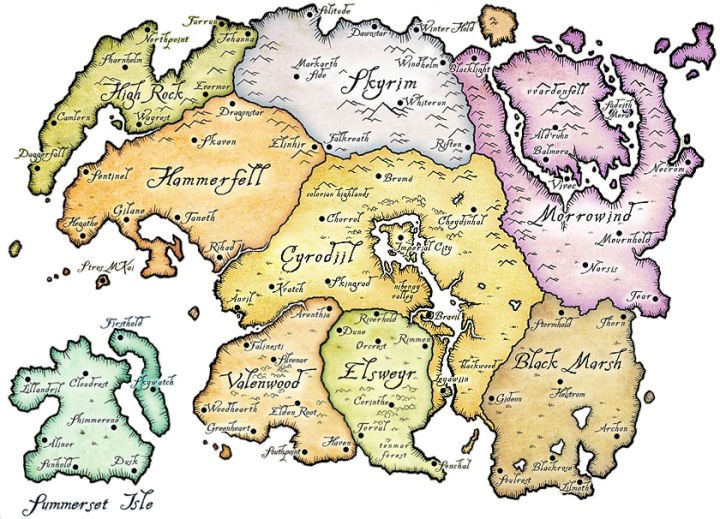 Wo spielt The Elder Scrolls 6? Der Kontinent Tamriel bietet viele möglichen Szenarien.