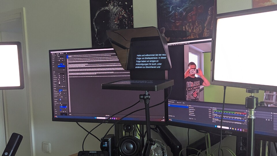 So sieht das fertige Setup für meine Aufnahmen aus.