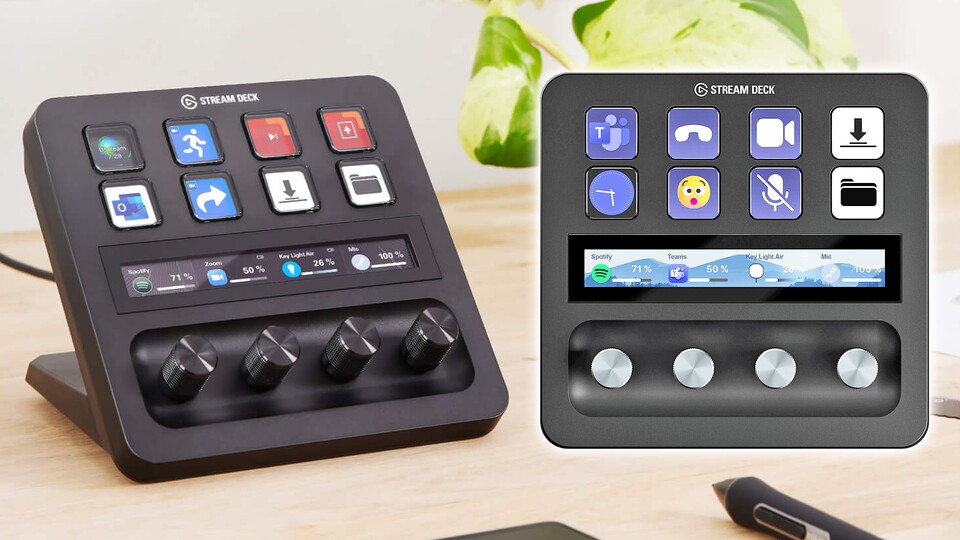 So kann ein Profil im Stream Deck aussehen. Steuerung und Info-Anzeige in einem.