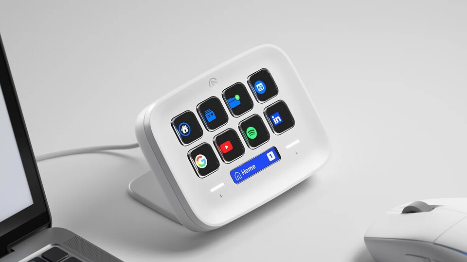 Der Elgato Stream Deck Neo kann dank der Touch-Points ganz einfach zwischen verschiedenen Presets durchblättern.