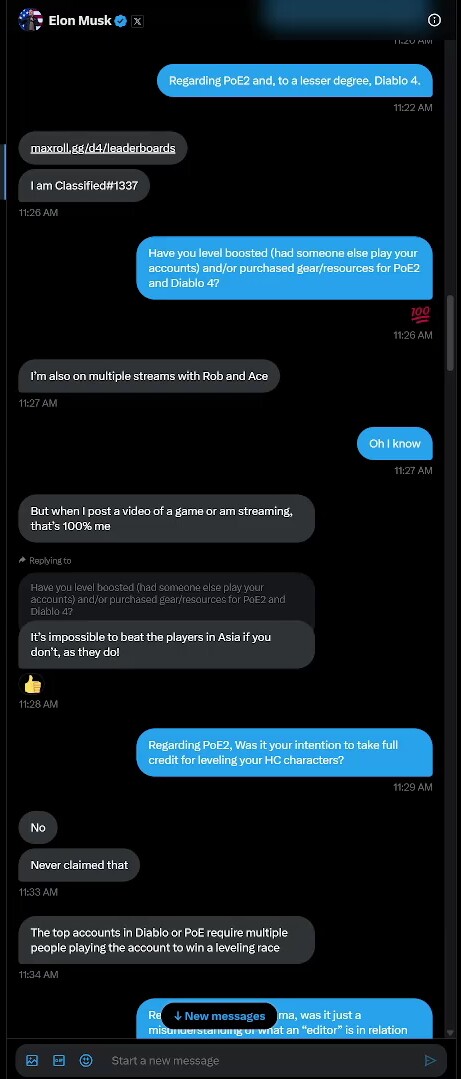 Auf Nachfrage von NikoWrex geht Elon Musk sehr offen mit seinen Regelverstößen um.