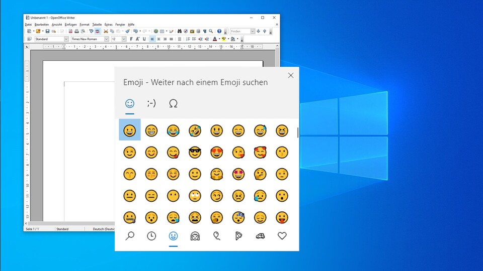 Mit Hilfe der Emoji-Tastatur könnt ihr auch unter Windows Emojis einfügen.