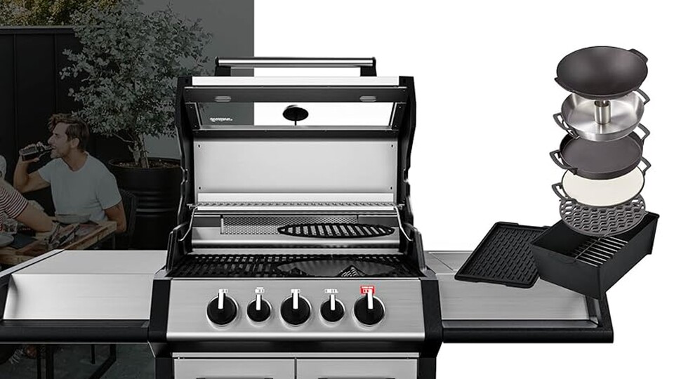 Wie bei allen Grills könnt ihr auch beim Enders-Gasgrill allerhand Zubehör bekommen - ob Wok, Plancha-Platte oder Schmortopf.