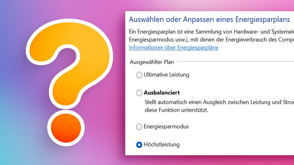 Welcher Energiesparplan ist der richtige?