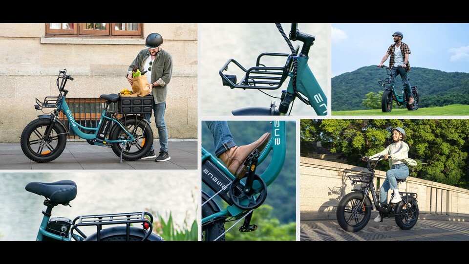 Der tiefe Rahmen, die breiten Reifen und die zwei Gepäckträger machen dieses Bike so vielseitig.