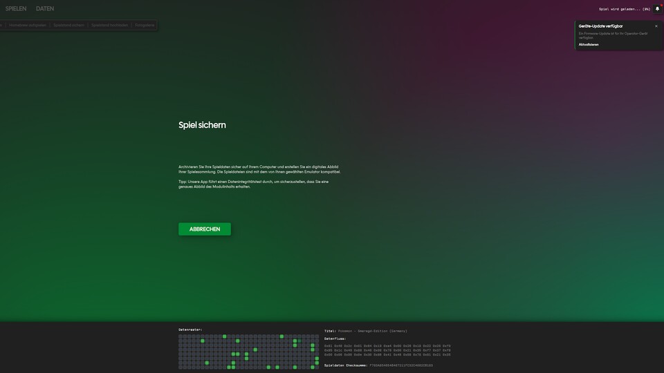 Das Speichern von Spielen funktioniert mit der Playback-Software von Epilogue besonders einfach. (Bildquelle: GameStar Tech Aaron Hofmann)