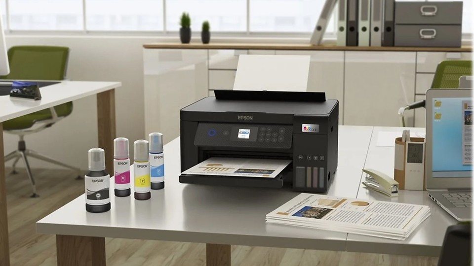 The Epson EcoTank uses refillable ink tanks - which is significantly cheaper in the long run than the small ink cartridges.
