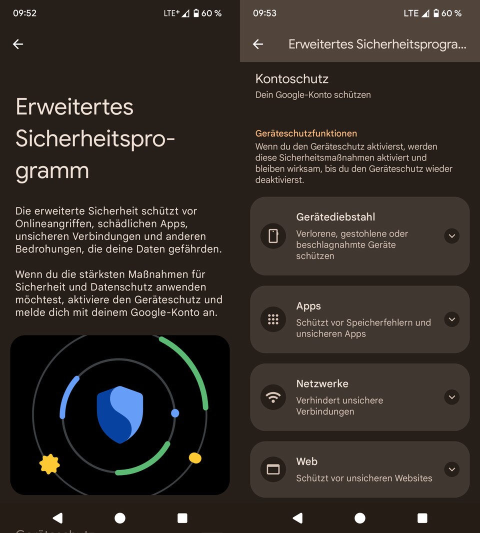 Erweiterte Sicherheit verbessert unter anderem den Schutz gegen Diebstahl.