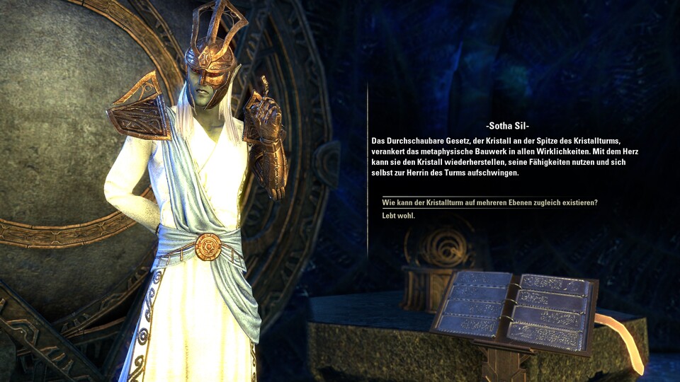 Den vergöttlichten Sotha Sil trefft ihr auch im Kapitel Summerset wieder, wo er den Psijik-Orden unterstützt.