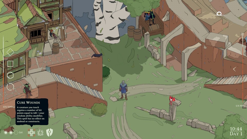 Wunderbar aufgeräumt und dennoch informativ: Das UI gefällt mir sehr gut. Ich kann jederzeit meine Charakterwerte prüfen oder Zauber nachlesen.