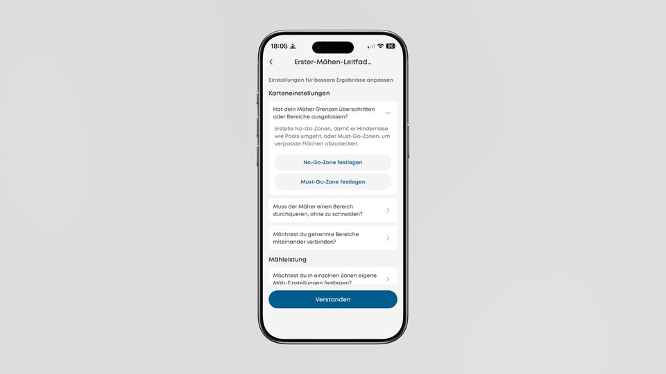 Praktisch: Die App schlägt für naheliegende Probleme Lösungen vor.