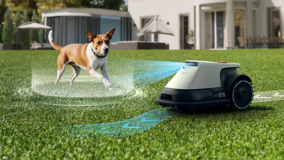 Hinderniserkennung per Kamera und KI: Der Eufy-Mähroboter glänzt hier auf einem absoluten Top-Niveau, das nur wenige erreichen.