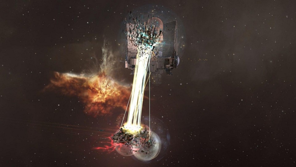 Zum Schlachtauftakt in Eve Online feuerten beide Gruppen aus allen Rohren. (Bild: Reddit-Nutzer Hoder_)