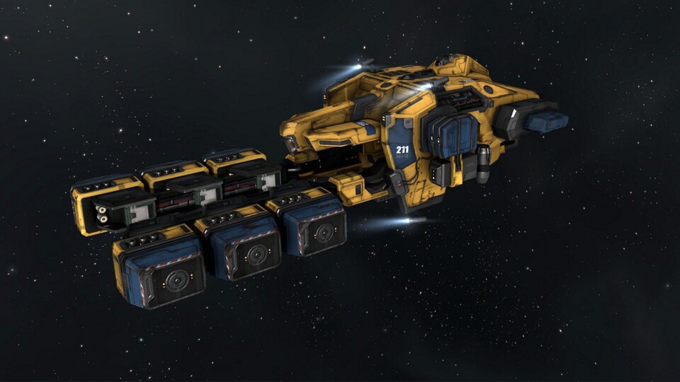 Die Rivalität zwischen Eve Online und Star Citizen konzentriert sich aktuell auf die Diskussion, ob das Design dieses Schiffes, der Venture, von den Star-Citizen-Entwicklern geklaut wurde.