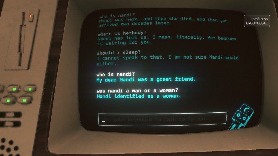 Über die Terminals kommuniziere ich mit Kaizen. Der Computer versteht längst nicht alles, dennoch entsteht eine Beziehung zu ihm. Eine unschöne Beziehung.