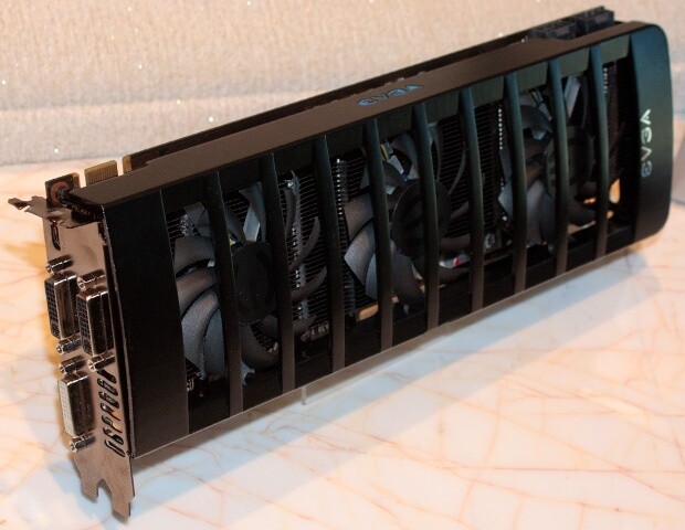 Die Dual-GPU-Geforce, die EVGA auf der CES präsentierte.