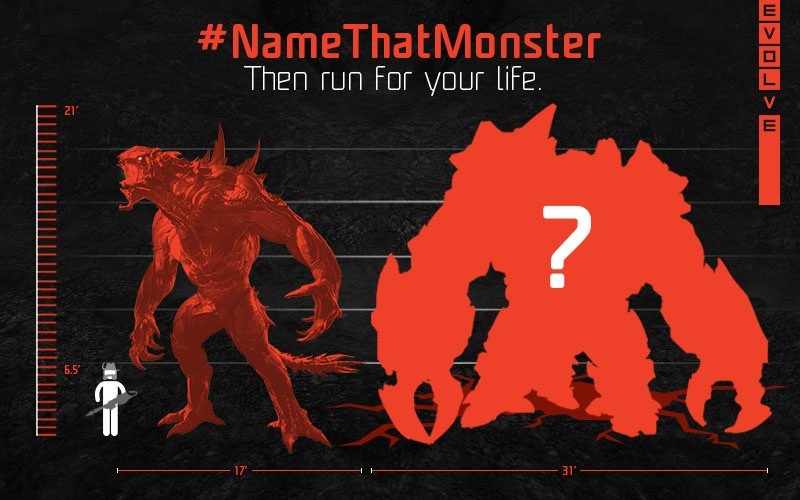 Fans von Evolve dürfen ab sofort über den Namen für das vierte Monster abstimmen. Zur Auswahl stehen vier Bezeichnungen, die auf ein recht großes Ungetüm hindeuten.
