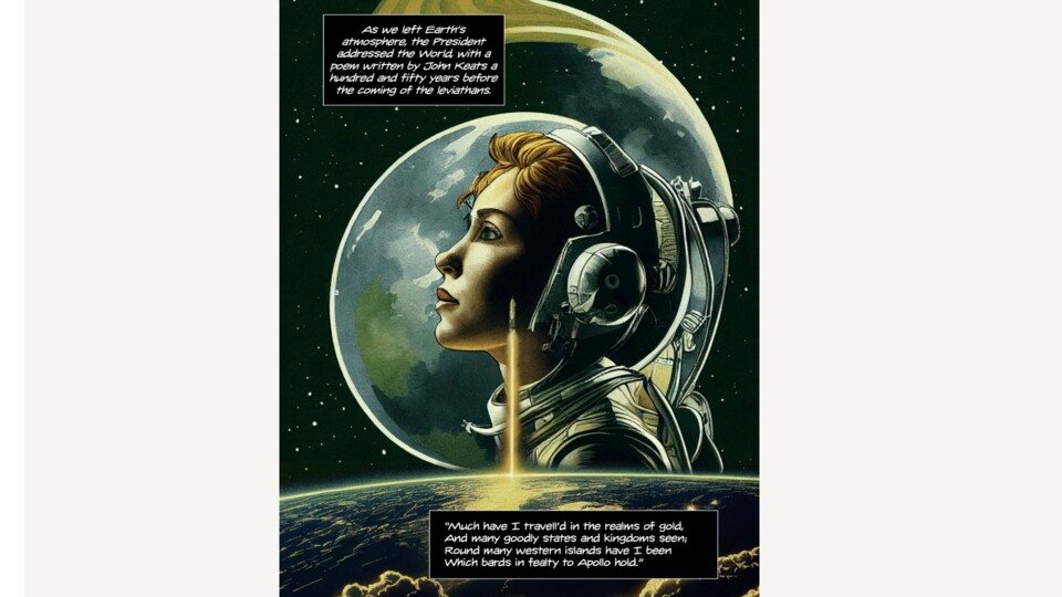 In Exodus bricht eine Gruppe von Astronautinnen auf, eine neue Heimat für die Menschheit zu finden. (Bildquelle: Steve Coulson)