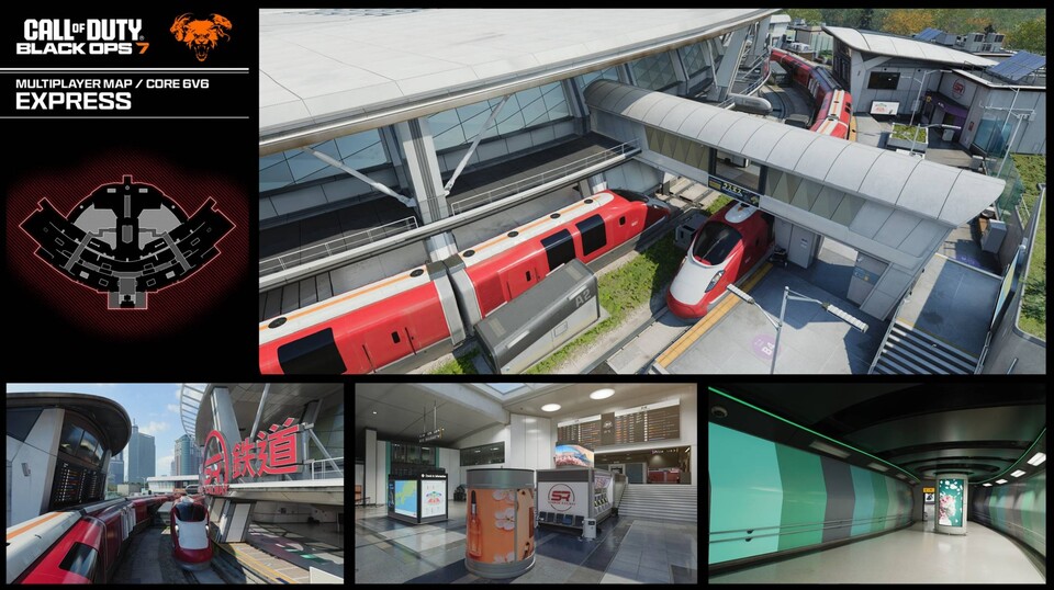 Layout und Locations der Black Ops 7 Map Express auf einen Blick.