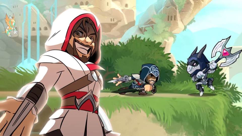 Ezio und Eivor als Cartoon-Kämpfer: Trailer zum Crossover Assassins Creed und Brawlhalla