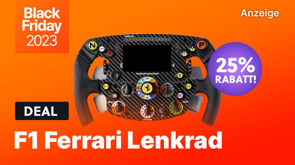 Formel 1 Lenkrad für den Simulator: Dieses Ferrari-Lenkrad für PC, PS5 &  Xbox ist auch nach Black Friday noch reduziert