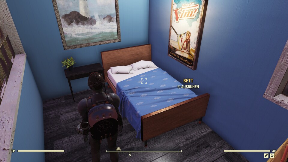 Im selbst gebauten Bett ruht es sich in Fallout 76 am Besten.