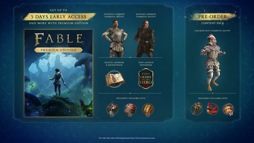 Diese Boni sind in der Premium Edition von Fable enthalten.